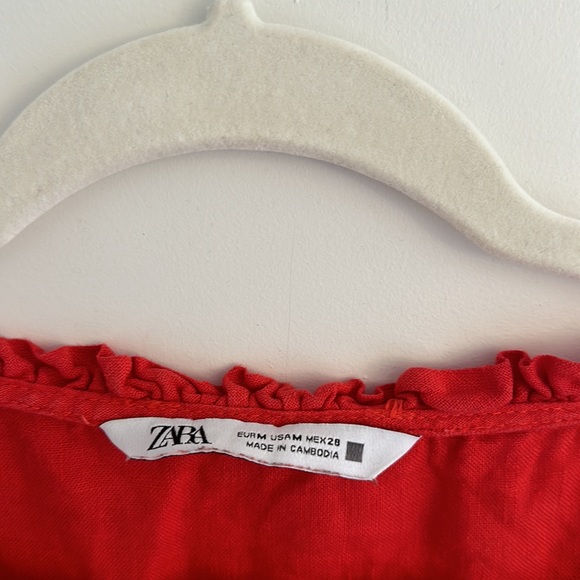 Red Zara dress size medium - Picture 2 of 4